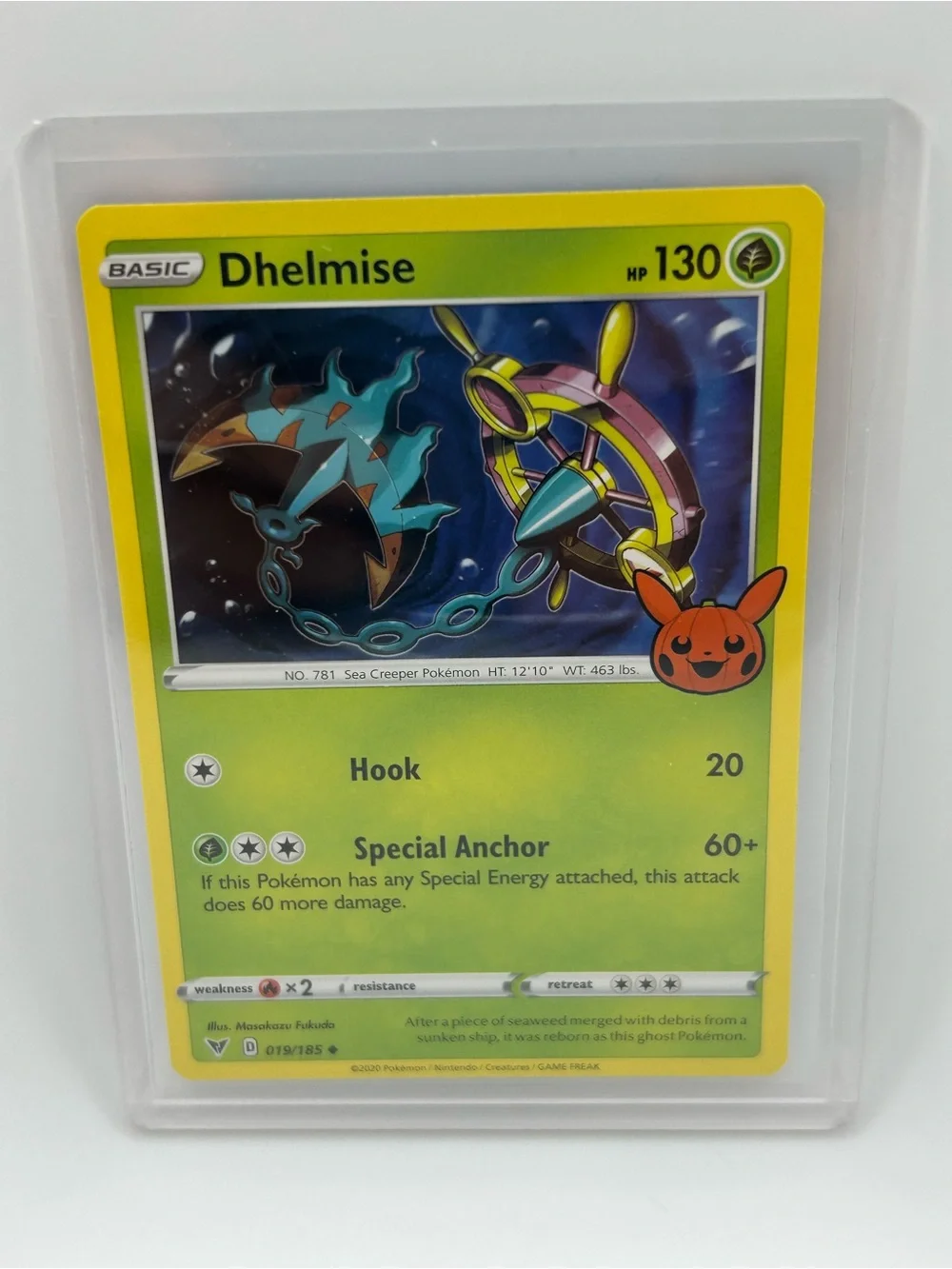 Dhelmise Pokémon Trading Card - Trick or Trade 🎃 019/185